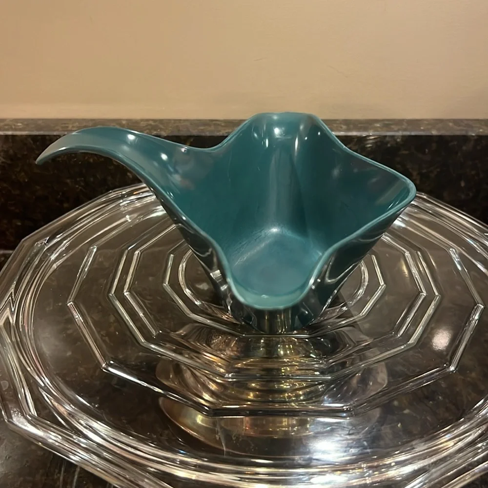 VTG MCM Melmac Melamine Green Gravy Boat
